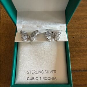 Rachel Zoe Silver Cubic Zirconia Earrings